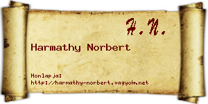 Harmathy Norbert névjegykártya