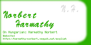 norbert harmathy business card
